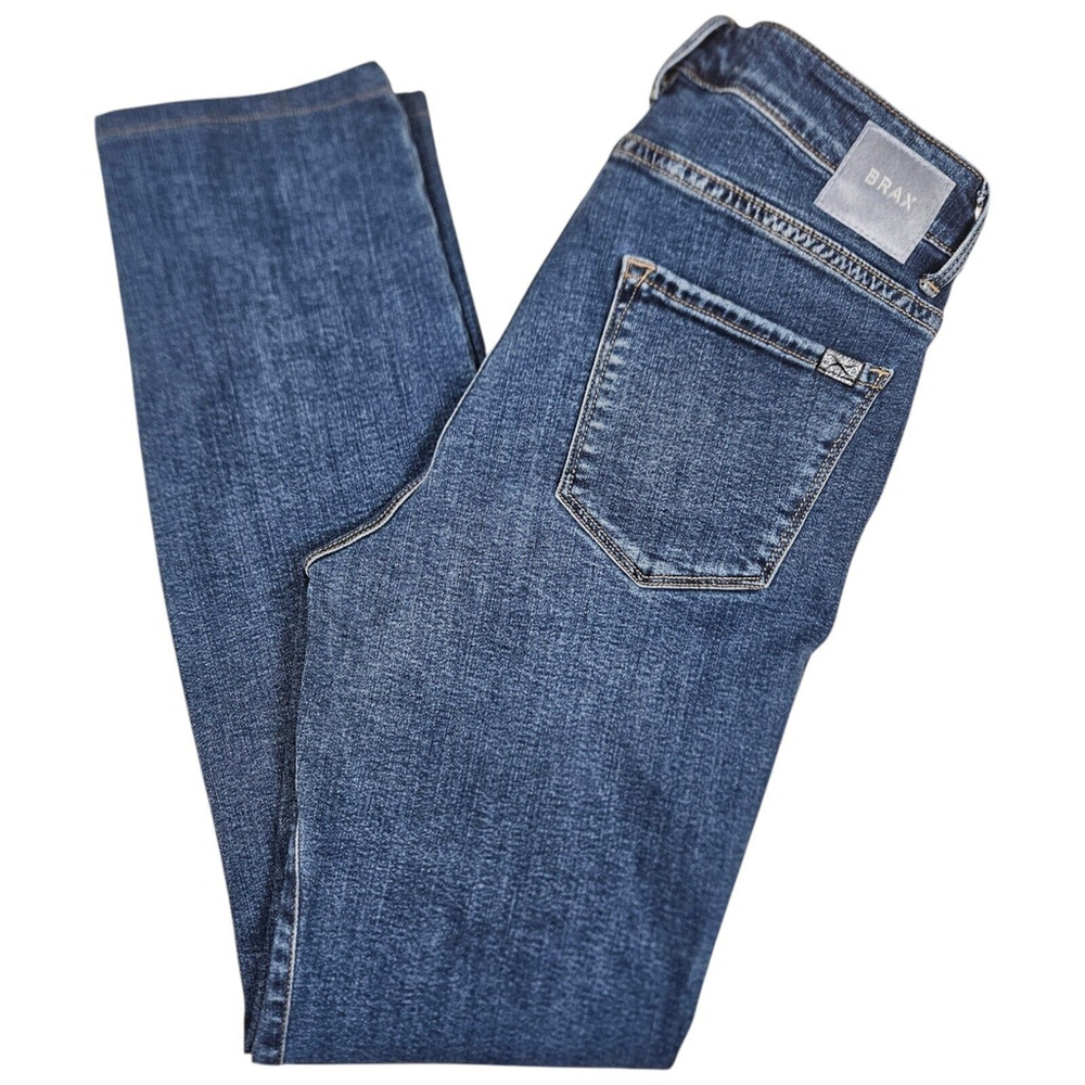 Brax Women’s Shakira Skinny Jeans Size 27 Mid-Rise Blue Denim